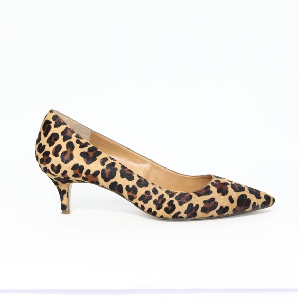 J. Crew Shoes - J Crew Esme Leopard Print Kitten Heels 8.5 Women